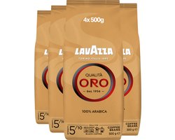 Lavazza Qualità Oro Koffiebonen - 100% Arabica Koffie Bonen - Intensiteit 5/10 - 4 x 500 gram