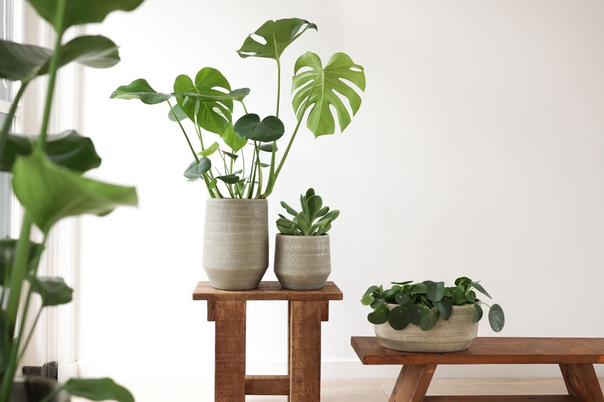 HS Potterie Delhi bloempot keramiek 24x22cm groen