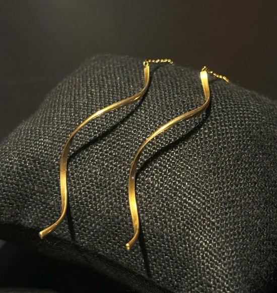 Boucles d'oreilles à enfiler Spiral plaquées style or No Gold
