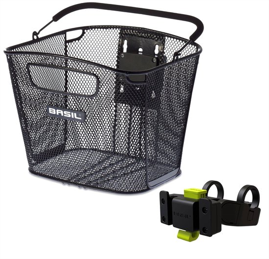 Basil Bold Front KF - Fietsmand - Voor - Staal - Inclusief Bevestigingssysteem - Zwart van Basil — afbeelding 2