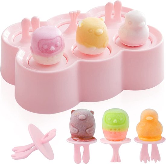 Siliconen IJslollyvorm voor Baby, 6X 17ml Mini IJsjesvormen met