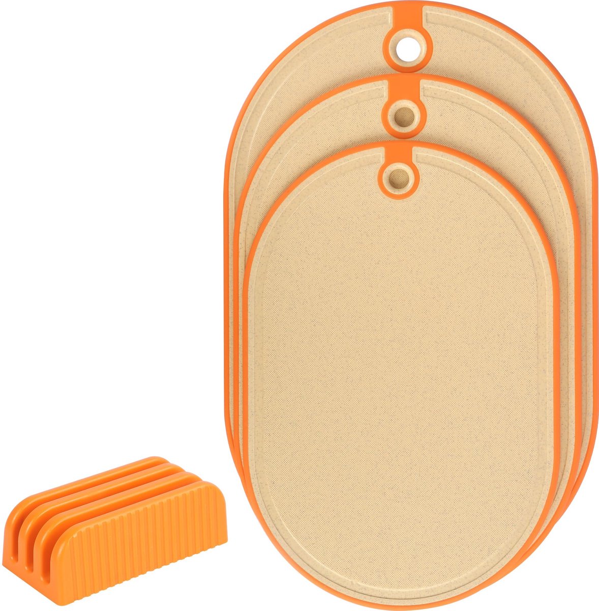 La'Moussawi ® Drie-delige Keukensnijplankenset van Tarwestro Met Antislip Eigenschappen