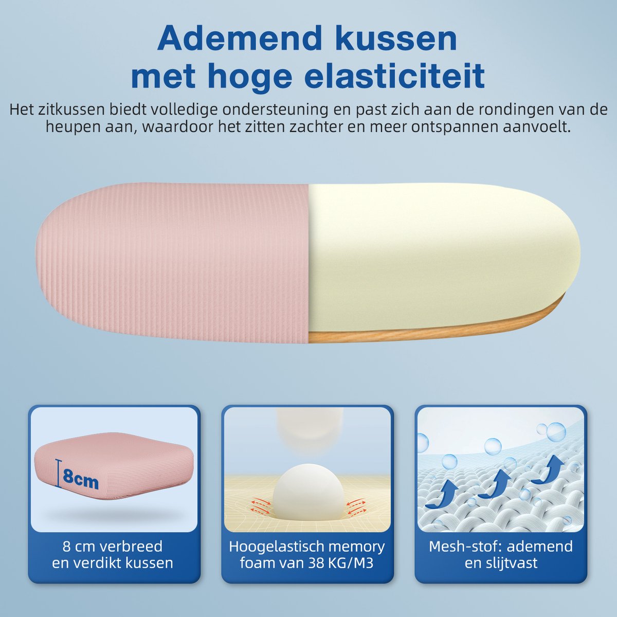 Elekiatech Ergonomische Bureaustoel - Roze thumbnail 6
