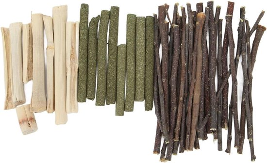 Kaninchen-Kaustäbchen Aus Seegras & Bambus – 5 Stück, 10 Cm, Für Nagerzähne & Beschäftigung