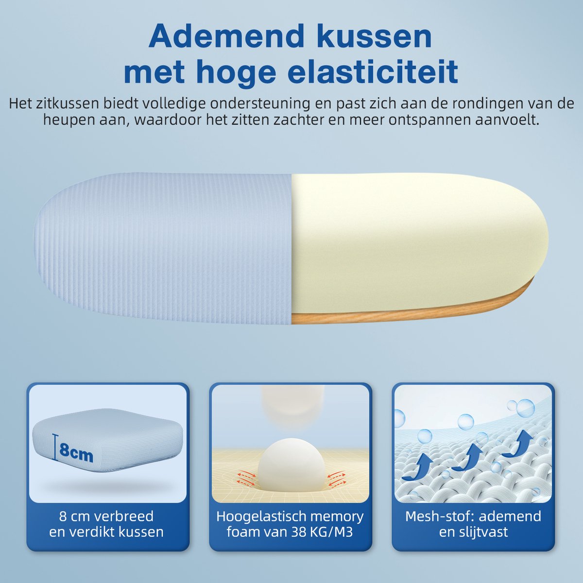 Elekiatech Ergonomische Bureaustoel - Opklapbare armen, 150 kg thumbnail 6