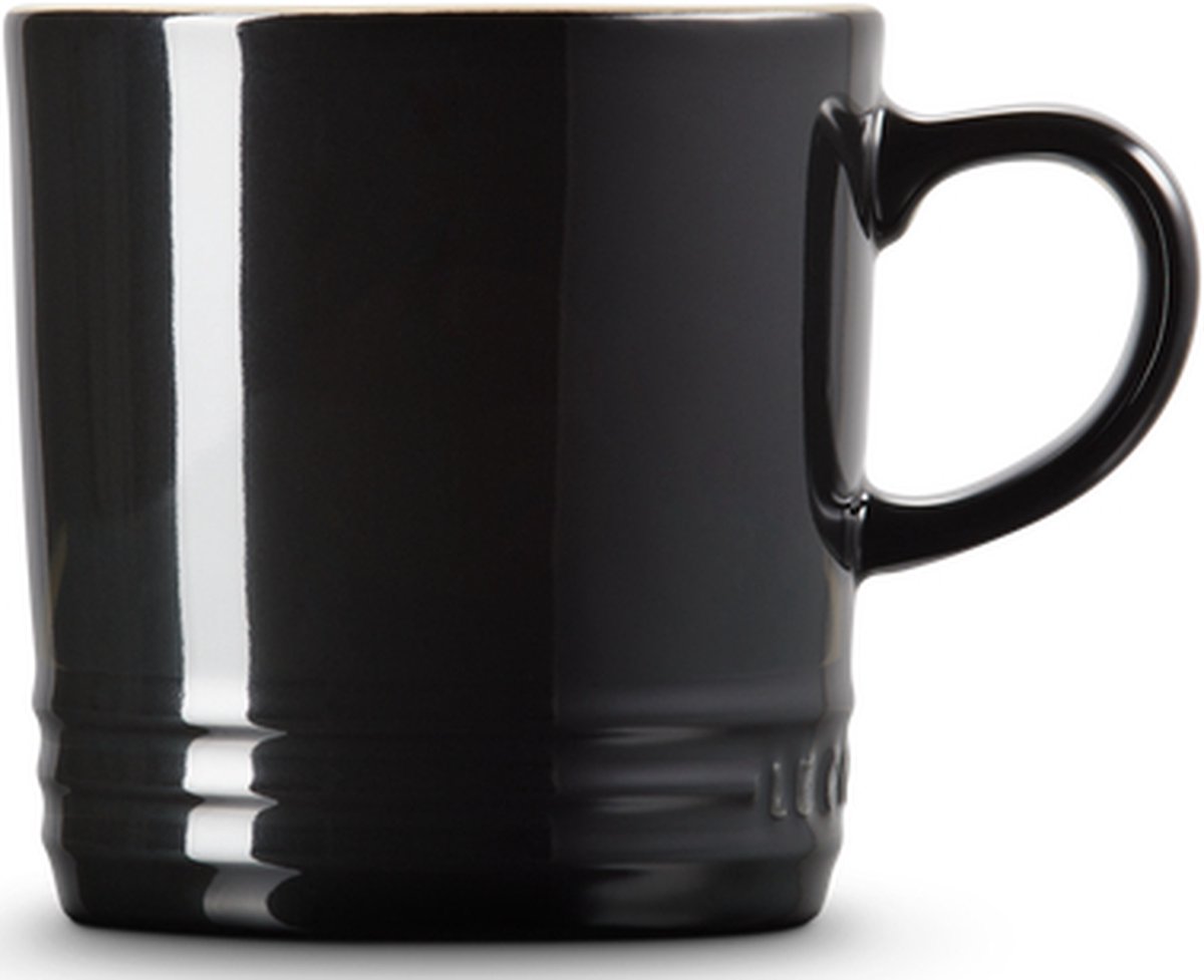 Le Creuset 4 aardewerken mokken Ebbenzwart 0,35l