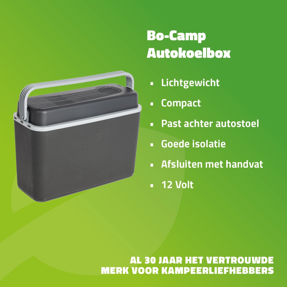 Bo-Camp - Autokoelbox - Arctic - Grijs - Polyethyleen - 12 Volt - 12 Liter – foto 2