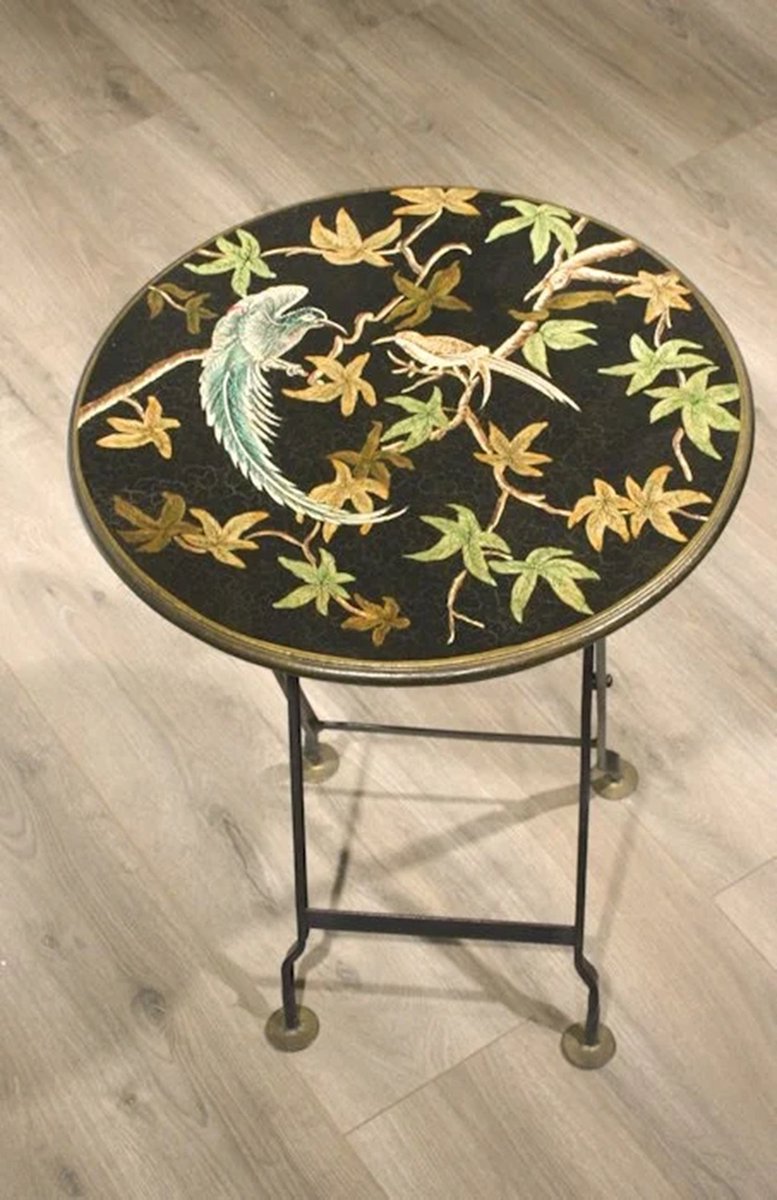 Klaptafel rond Black Bird Ø45xH61,5cm