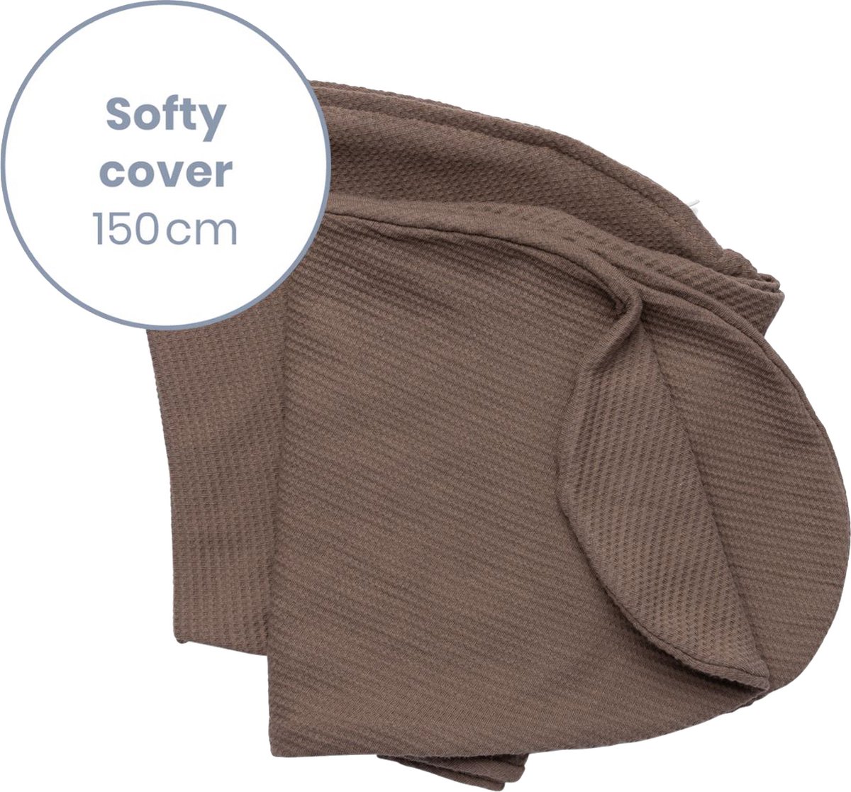 Goedkoopste Doomoo Softy Hoes – Vervanghoes voor Voedingskussen Softy – Biologisch katoen – 150 cm – Caribou