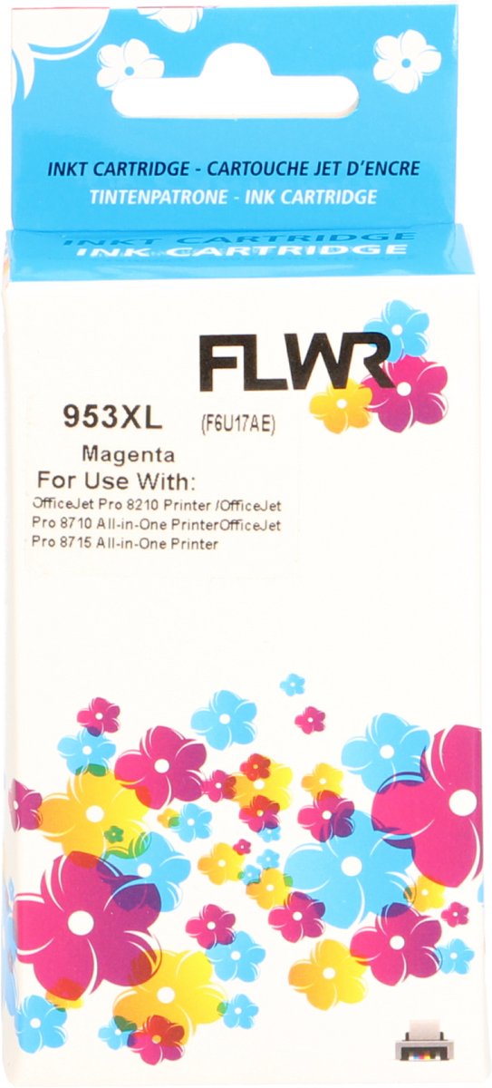 FLWR inktcartridge voor HP 953XL Magenta - Premium Huismerk HP 953 inkt (Magenta - hoge capaciteit) o.a. geschikt voor HP OfficeJet Pro 7740, HP OfficeJet Pro 8730, HP OfficeJet Pro 8725, HP OfficeJet Pro 8710, HP OfficeJet Pro 8210.