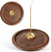 Lotus Stok Wierookbrander Houder Handgemaakte Keramische Meditatie Standbeeld