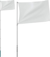 vidaXL Mât de drapeau télescopique 5,55 m Argent