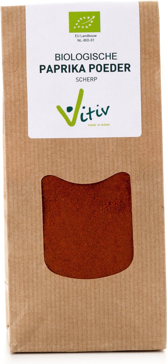 Vitiv Paprika poeder scherp bio 50 Gram