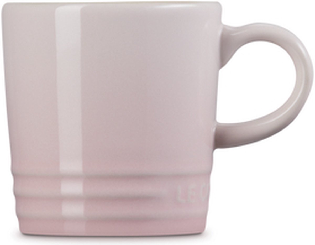 Le Creuset 6 aardewerken espressokopjes Shell Pink 0,1l