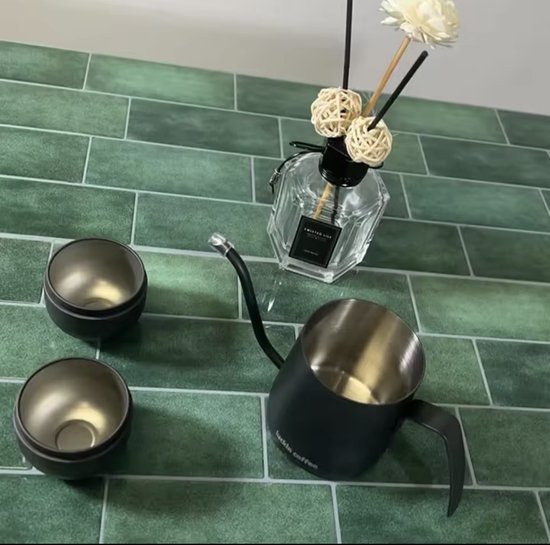 carrelages Emerald Luxe – 3 bandes de carrelage – Papier peint autocollant – carrelages autocollants imperméables pour mur, table et sol – D2.5
