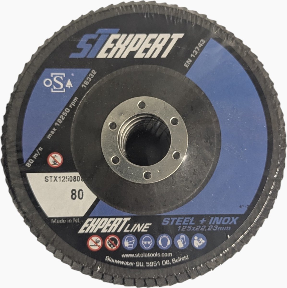 ST Expert Lamellenschijf 125 mm - P80 - 10 stuk(s) - Voor staal en RVS