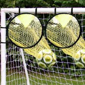 Voetbaldoelnet - 2 stuks - Geel - 60 x 45 x 45 cm