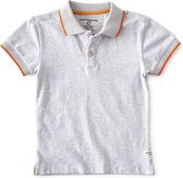 Little Label - polo shirt baby jongens - grey melee - maat: 86 - bio-katoen