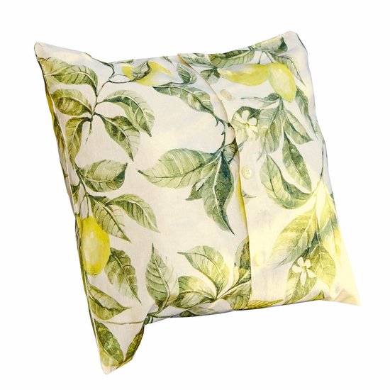 Housse de coussin LOBERON Darfield vert/blanc