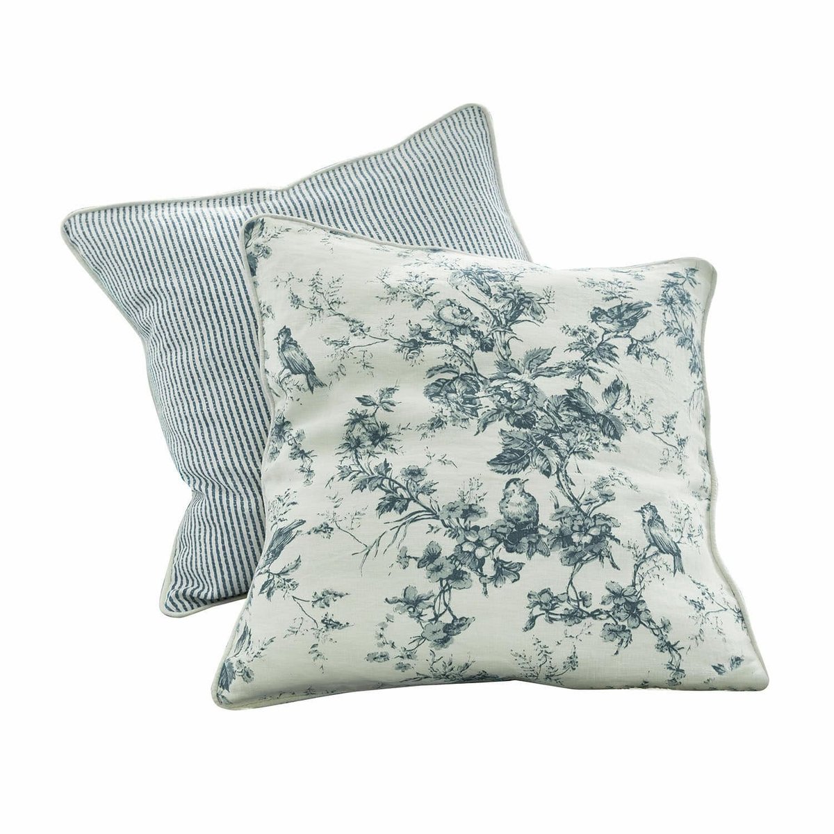 LOBERON Kussen set van 2 Emilie blauw/crème