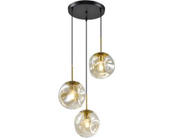 Top 10 Hanglampen en Hangende Plafondlampen 2026: QUVIO 3-lichts hanglamp met glazen bollen