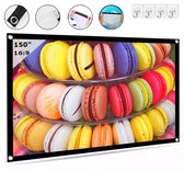 Écran de projection Vizual - Zenwire - Toile de projection - 150 pouces, 332 x 187 cm - 16:9 - Écran de projection - Toile de projection pliable - Extensible - Écran de projection