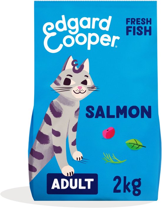 Foto: Edgard cooper kattenvoer brokjes graanvrij verse zalm 2kg