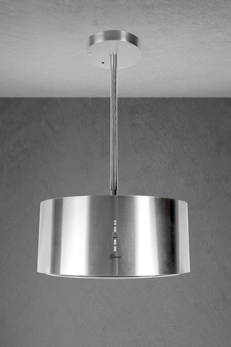 GURARI eilandAfzuigkap GCH I 237 IS 50 N+Koolfilter, eilandAfzuigkap met recirculatie, roestvrij staal, Afzuigkap 50cm, 860m³/h