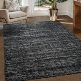 Relax Oslo - Tapis uni à poils ras - Tapis moderne - Zwart- 160x230 CM