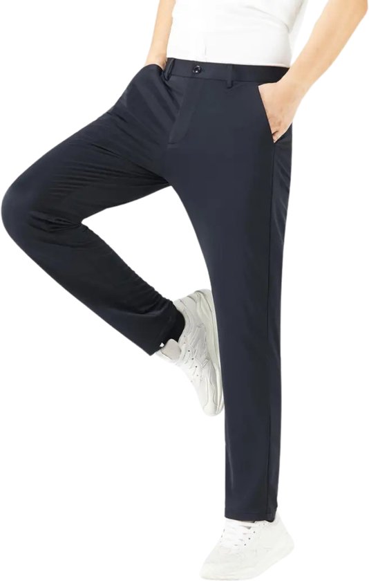 Livano Golfbroek Heren - Golfkleding - Golfen - Golf Accessoires - Nette Pantalon - Marineblauw XXXXL - Maat 58 van Livano — afbeelding 4