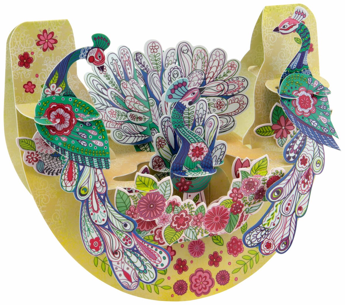 3D Popnrock - Wenskaart - PR100 - Peacock