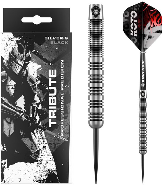 KOTO - Tribute Darts - 18 Gram - Dartpijlen - Zilver & Zwart van KOTO — afbeelding 3