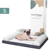 CozySense® Orthopedisch Hondenkussen - 60 X 42 cm - Maat S - Waterdicht - Geschikt Als Benchkussen & Hondenbed - Wasbare Hoes - Wit
