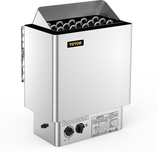 VEVOR 9KW Elektrische Natte en Droge Saunakachel Interne Controle voor Kamer van 9-13m³