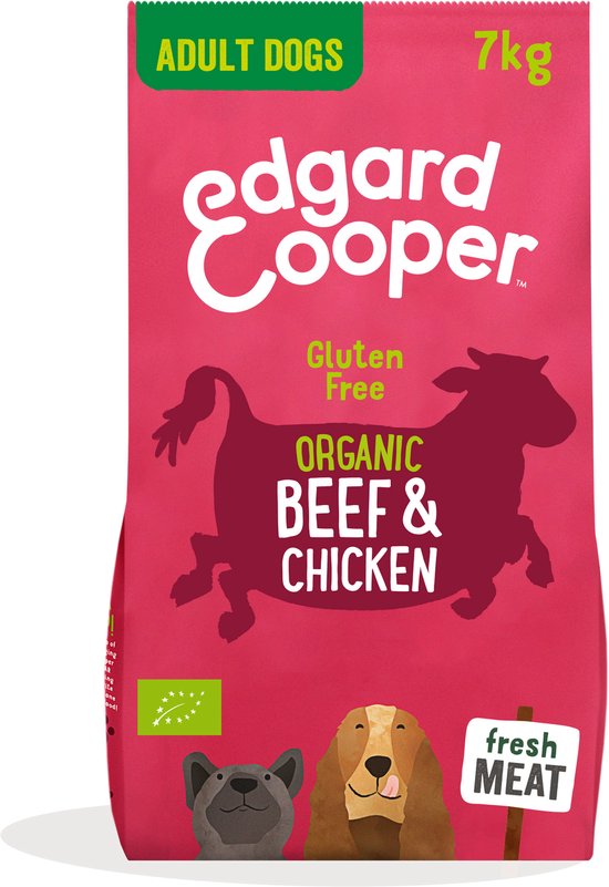 Edgard & Cooper Bio Organic Beef Adult Rund&Kip&Rode Biet - Hondenvoer - 7 kg Biologisch