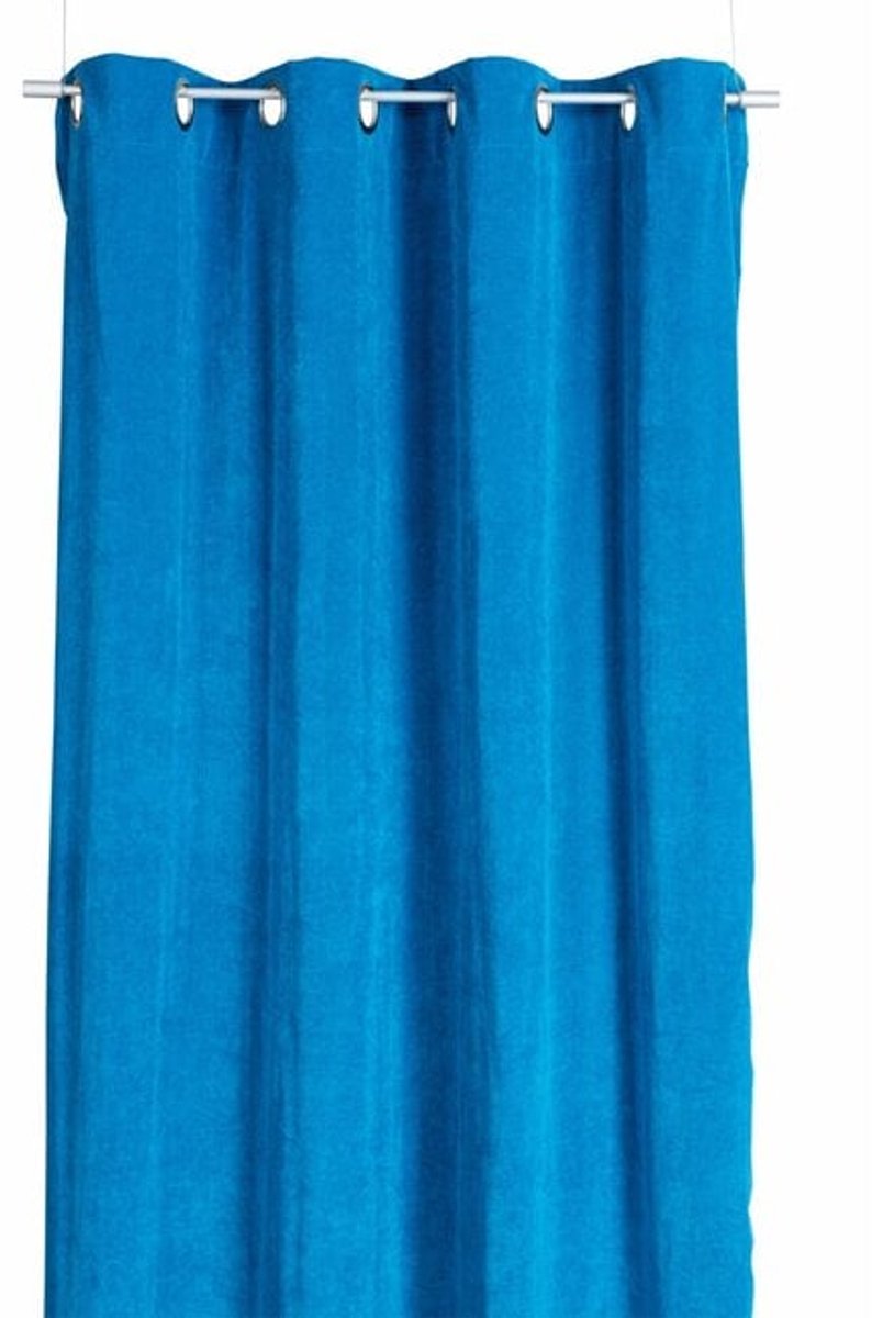 2LIF Wales ring gordijn blue 140 cm x 260 cm blauw