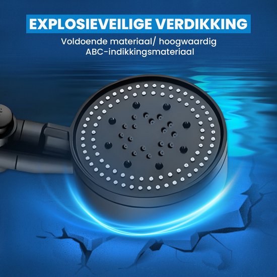 DoucheSet - Douchekop met Slang, Houder & Badmuts/Douchemuts - Waterbesparend – Hoge druk – Regendouche - Zwart Mat