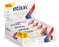 Etixx Energy Bar Fruit Chew Tropical | Energiereep | Tropisch fruitsmaak | 12x38g