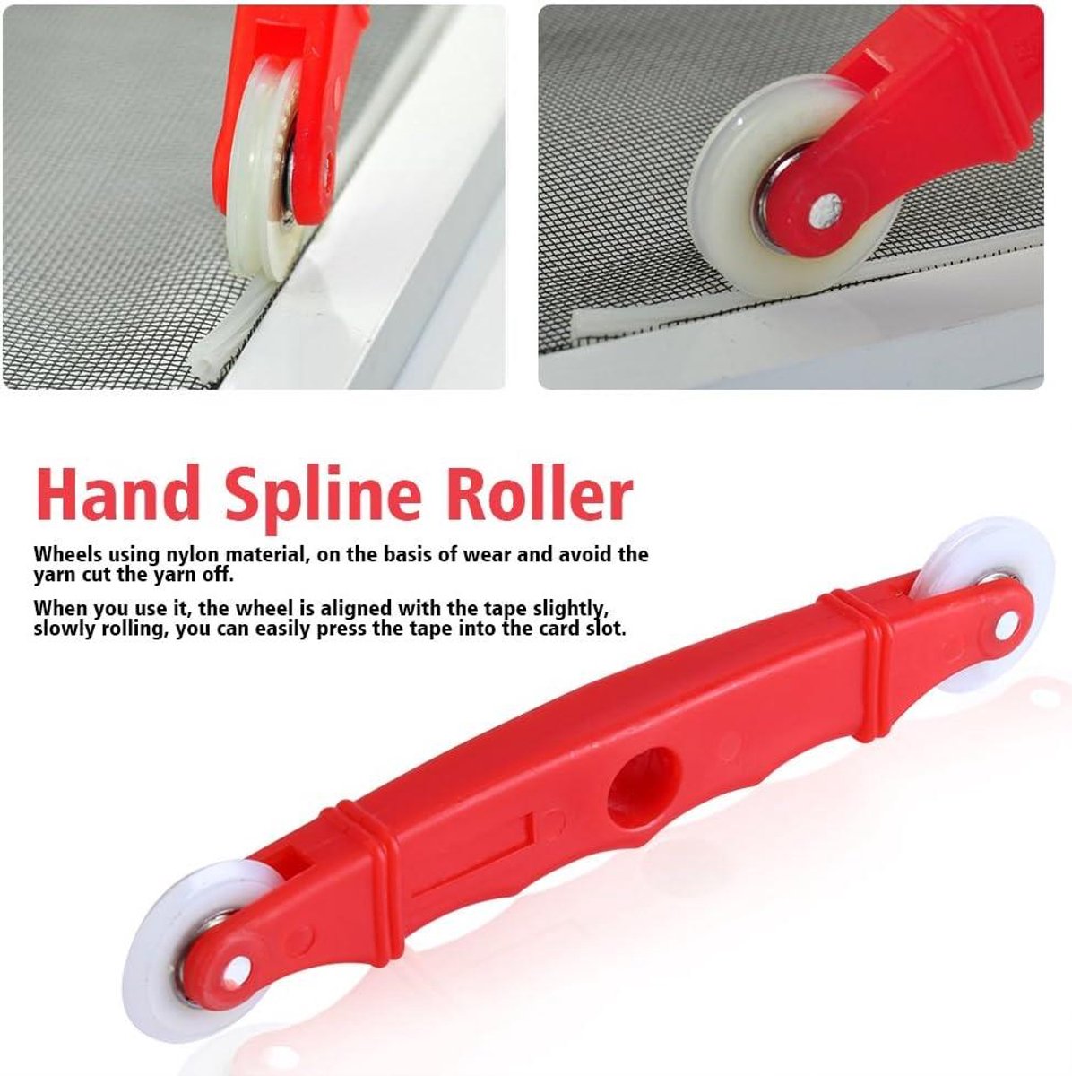 Handspline Roller - Nylon handvat voor het installeren van raam- en deurschermen