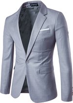 ALLTHEMEN Heren Slim Fit Kostuumjasje - Jasje met Een Knoop Voor Zakelijk Gebruik - 3XL