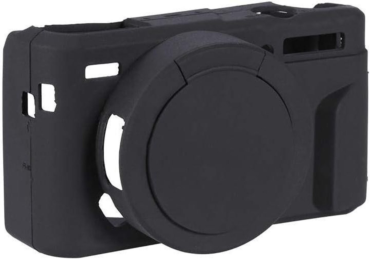 - Lightweight Soft Silicone Protective Case for Canon G7XII/G7X Mark II - Durable Black