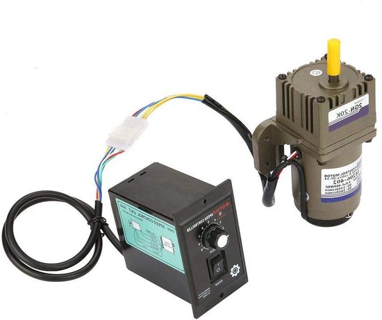 Elektrische reductiemotor, AC 220V 90W eenfase asynchrone reductiemotor Vertraging instelbare snelheid(50K