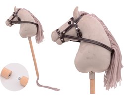 Johntoy Holly Horse stokpaard - Realistisch paard om op te rijden - 80 cm