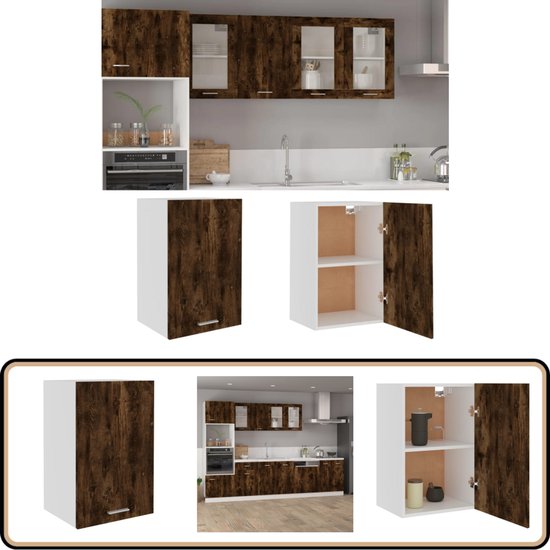 vidaXL Bovenkast Lyon 60x31x60 cm bewerkt hout zwart