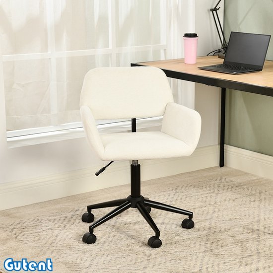 Gutent Bureaustoel Beige In hoogte verstelbaar - 360° - Gutent - €64,99