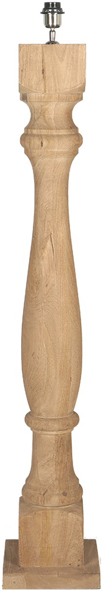 by Mooss - Vloerlamp - Almond - Hout - Baluster - Woonkamer - 125cm - Landelijk - Stoer - Trendy - Hip
