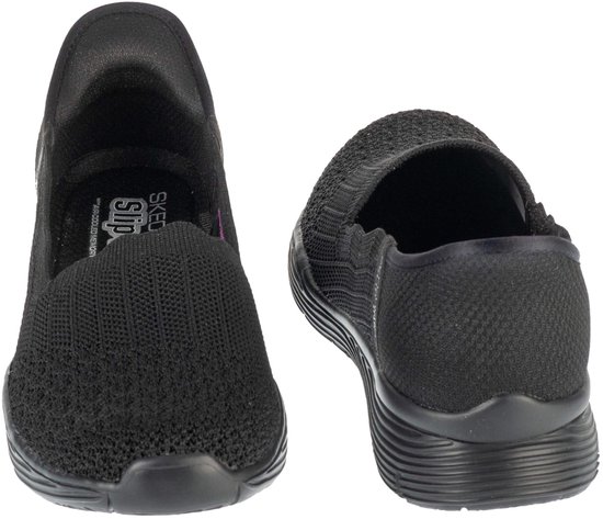 Skechers Slip-ins : Seager - Believe It, Femme, Zwart, Baskets pour femmes, Chaussures de sport, Pointure : 39
