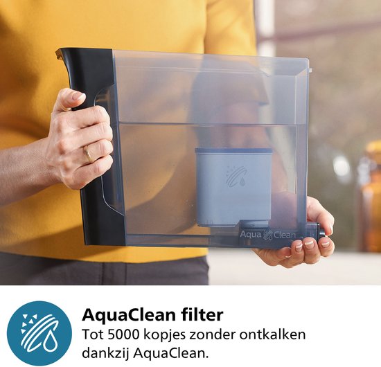 Philips 3300 Series - Espressomachine - 5 Warme & Koude Dranken - Melkopschuimer voor Cappuccino - 40% Stiller - AquaClean Filter - Volautomatisch - Zwart & Zilver - EP3329/70