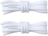 Fako Fashion - Schoenveters - Veters - Rond - Gevlochten - 5mm - 100cm - 1 Paar - 2 Stuks - Wit