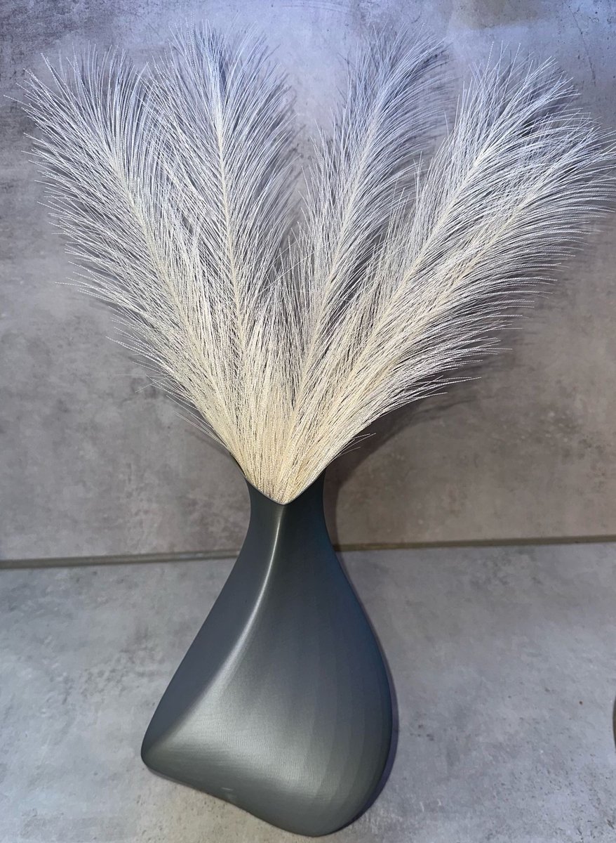 Studio Vaseo - Flowa - Space Grey - Luxe vaas - Gemaakt in Nederland - huisdecoratie - woninginrichting - moderne vaas - 3D-geprint - Gemaakt van PLA - C3.2